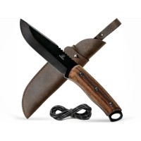 BSH4_F Dusk Ніж Bushcraft з вуглецевої сталі з ферострижнем і шкіряним футляром