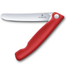Нож кухонный складной Victorinox SwissClassic 11 см, скругленный, красный