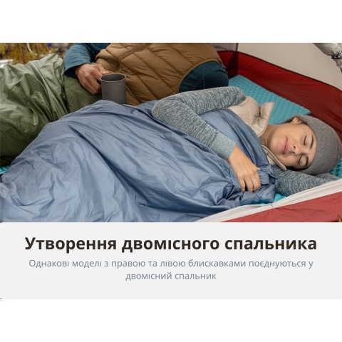 Спальний мішок Naturehike LW180 Mini NH21MSD04, правий, XL, темно-зелений