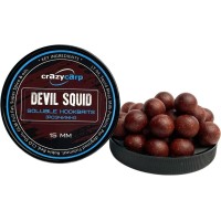 Бойлы Crazy Carp Soluble Hookbaits 15мм Devil Squid 125г