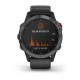 Смарт-часы Garmin fenix 6 Pro Solar Edition серые с черным ремешком