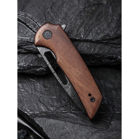 Ніж складаний кишеньковий Civivi Odium, (6.7 см) Damascus / Guibourtia Wood