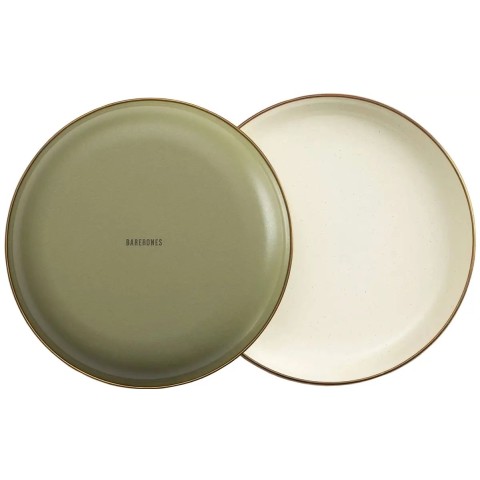 Набор Barebones Enamel 2-Tone Salad Plate Set 2 тарелки Olive Drab