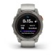 Смарт-годинник Garmin fenix 7 Pro Sapphire Solar Edition титановий з туманно-сірим/темно-помаранчевим ремінцем