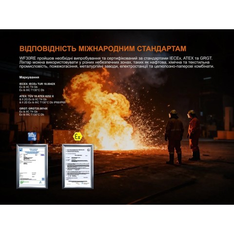 Ліхтар ручний вибухобезпечний Fenix WF30RE Spark