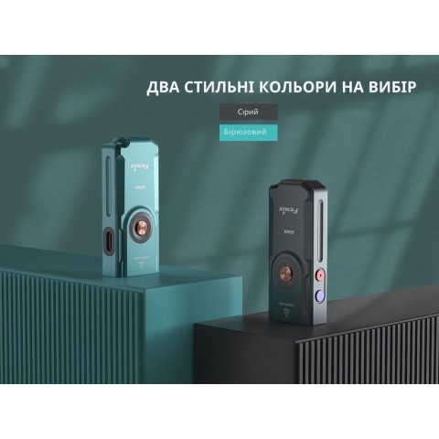 Ліхтар наключний Fenix E06R сірий