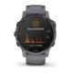 Смарт-часы Garmin fenix 6S Pro Solar Edition аметистово-стальные с серым замшевым ремешком