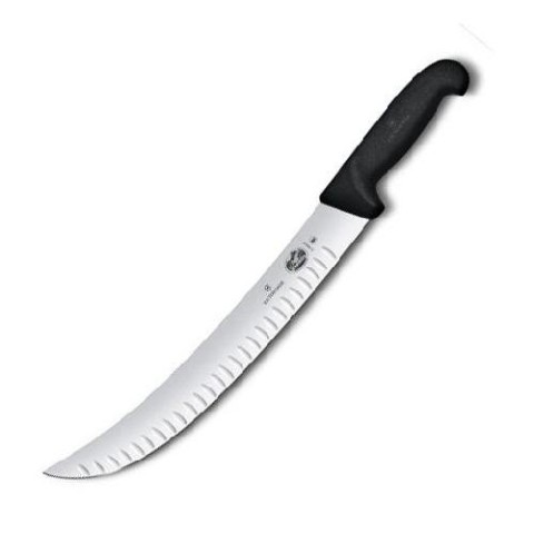 Кухонний ніж Victorinox Fibrox Butcher лезо 31см ріфл. з чорн. ручкою