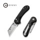 Ніж трапеція складаний кишеньковий Civivi Elementum Utility, (5.8 см) 6Cr13 / Aluminum чорний