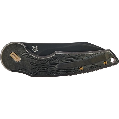 Нож Fox Jupiter Black Blade Titanium, PVD Stone Washed ц:black