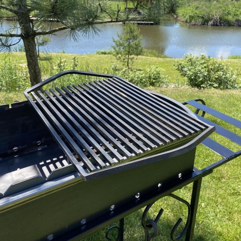 Сталева решітка-гриль з ручками 520х320мм