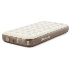 Матрац туристичний надувний одномісний  Naturehike CNK2300DZ013, 185x55x3.5 см, світло-сірий, овальний