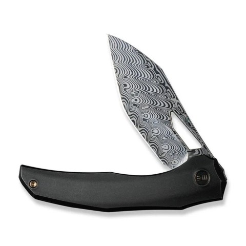 Ніж складаний туристичний WE Knife Ignio Mystery Box Ignio Mystery Box, (8.39 см) Damasteel (Hakkapella) / 6AL4V Titanium чорний