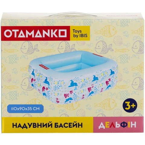 Надувной бассейн прямоугольный OTAMANKO Дельфин