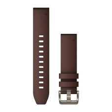 Ремешки для часов Garmin QuickFit 22 кожаные, оксфордские коричневые