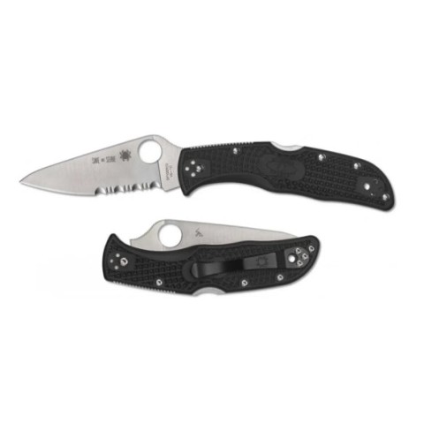 Ніж Spyderco Endela Thin Red Line, полусеррейтор