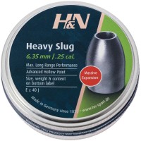 Пули пневм H&N Slug HP Heavy, 6,35 мм , 40 gr, 100 шт/уп,
