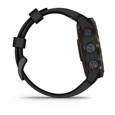 Смарт-годинник Garmin Descent Mk3i (51 мм) карбоново-сірий DLC титановий з чорним силіконовим ремінцем