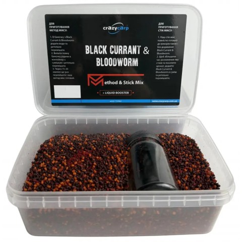 Метод Микс Crazy Carp Method & Stick Mix Black Currant & Bloodworm 400г