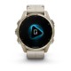 Смарт-часы Garmin fenix 8 AMOLED (43 мм) Sapphire золотистий/известняково-серый кожаный ремешок эксклюзив