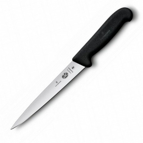 Кухонний ніж Victorinox Fibrox Filleting Flex лезо 18см філейний з чорн. ручкою