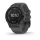 Смарт-часы Garmin fenix 6 Pro Solar Edition черные с серым ремешком