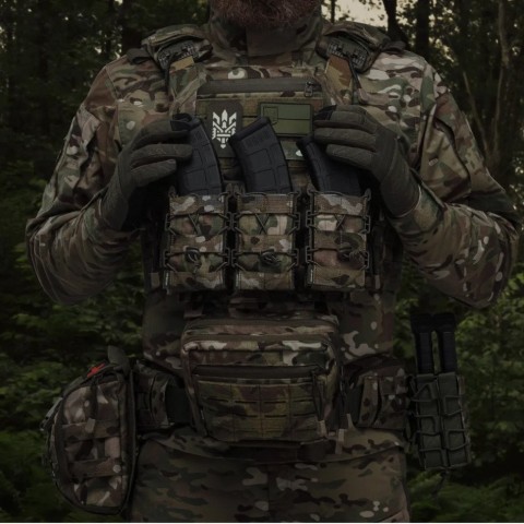 Сумка-напашник Ukrarmor PRO. Розмір L (16х28 см). Матеріал Cordura 500D Мультикам