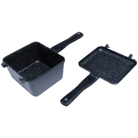 Набор RidgeMonkey Connect Deep Pan & Griddle Granite Edition сковорода и кастрюля