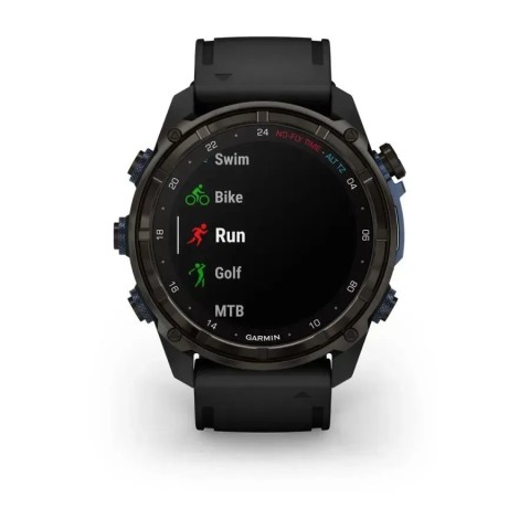 Смарт-часы Garmin Descent Mk3i (51 мм) карбоново-серые DLC титановые с черным силиконовым ремешком и Descent T2 Transceiver