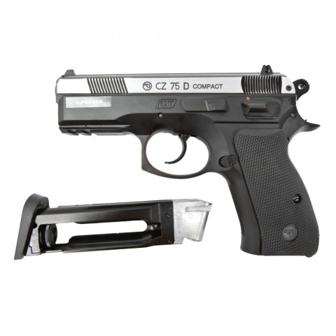 Пневматичний пістолет ASG CZ 75D Compact Nickel 4.5 mm
