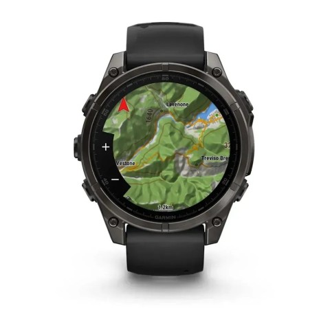 Смарт-годинник Garmin fenix 8 AMOLED (47 мм) Sapphire карбоново-сірий DLC титан чорний/гравійно-сірий