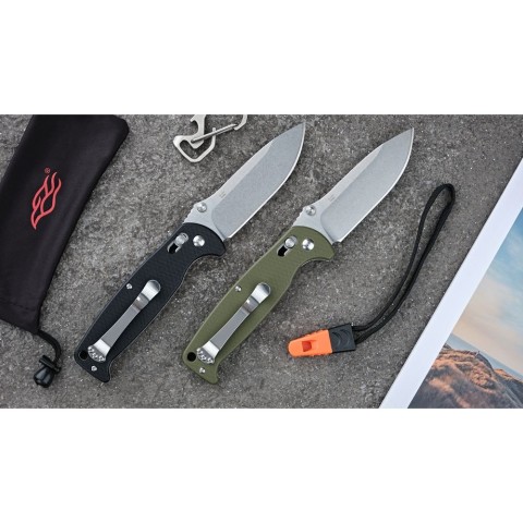 Ніж складаний туристичний Ganzo G7412 (8.9 см) 440C / G10 чорний
