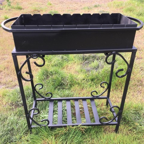 Мангал із дровницею на 9 шампурів 3мм