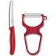 Набір кухонний Victorinox SwissClassic Paring Set 2шт з черв. ручкою (ніж, овочечистка Rapid) у подар.упак.