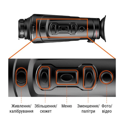 Тепловізійний монокуляр GUIDE TrackIR 25mm 400x300px