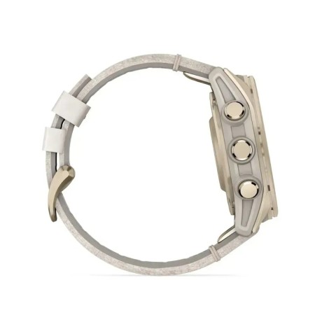 Смарт-годинник Garmin fenix 8 AMOLED (43 мм) Sapphire золотистий/вапняково-сірий шкіряний ремінець ексклюзив