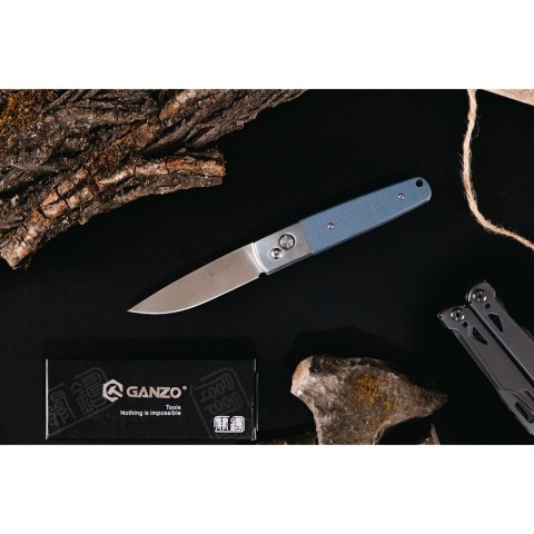 Ніж складаний туристичний Ganzo G7211 (8.5 см) 440С / G10 сірий