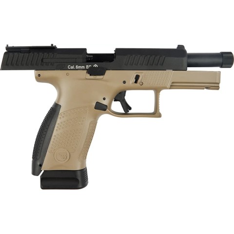 Пистолет страйкбольный ASG CZ P-10C OR-OT Dual-Tone Blow back CO2 6 мм black/fde