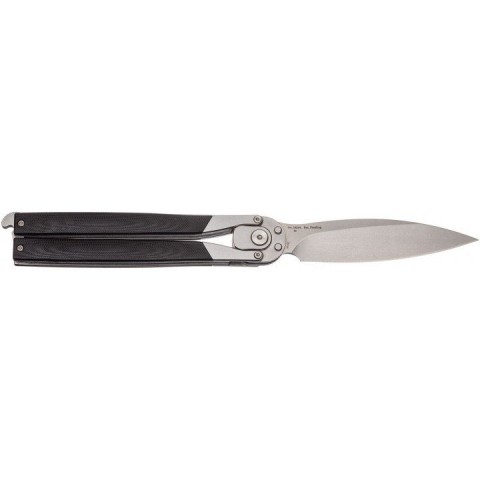 Ніж Artisan Kinetic Balisong, D2, G10 Curved black