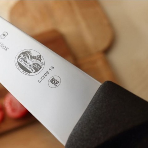 Кухонний ніж Victorinox Fibrox Sticking лезо 20см ріфл. з чорн. ручкой