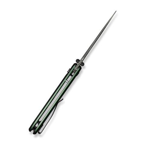 Ніж складаний туристичний Civivi Hyperpulse, (8.9 см) Damascus / Aluminum темно-зелений