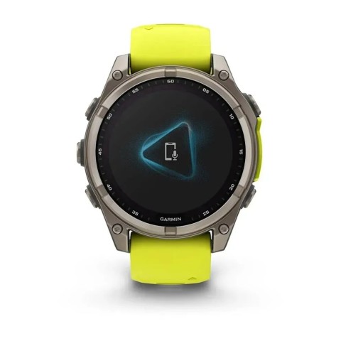 Смарт-годинник Garmin fenix 8 (47 мм) Sapphire Solar титан яскраво-жовтий/графітовий