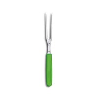 Кухонна виделка Victorinox Carving Flat 15см з зел. ручкою
