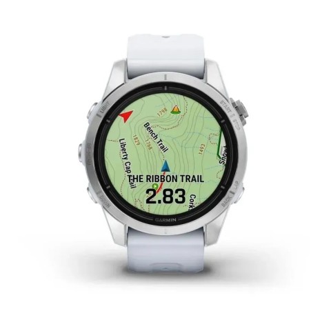 Смарт-часы Garmin epix Pro Gen 2 Standard Edition (42мм) серебристые с ремешком цвета белого камня