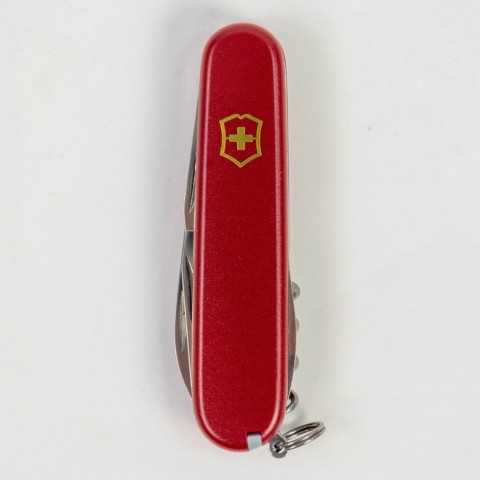 Ніж Victorinox Spartan Mat 91мм,12функ,черв.мат,штоп,жовт.лого