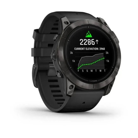 Смарт-годинник Garmin epix Pro Gen 2 Sapphire Edition (51 мм) карбоново-сірий титановий DLC з чорним ремінцем