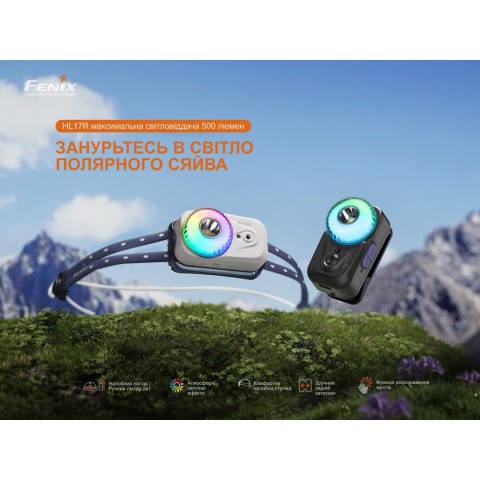Ліхтар налобний Fenix HL17R, білий