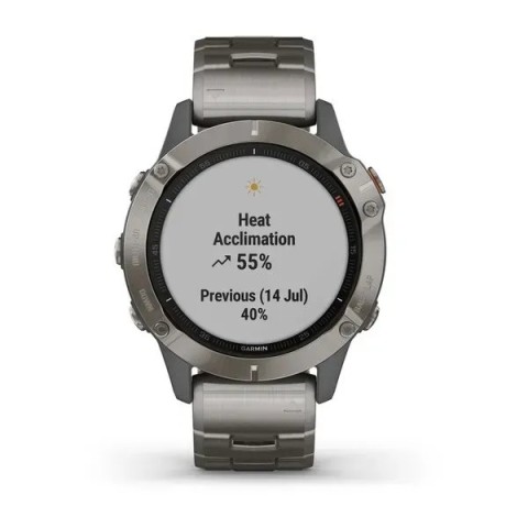 Смарт-годинник Garmin fenix 6 Sapphire титановий з титановим ремінцем