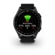 Смарт-годинник Garmin Approach S50 зі сланцевим алюмінієвим безелем та чорним нейлоновим ремінцем ComfortFit