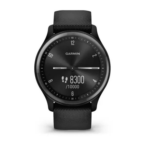 Смарт-часы Garmin vivomove Sport черные с силиконовым ремешком и графитовыми вставками